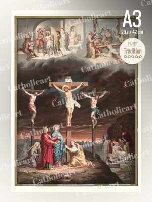 Catéchisme en Images #05 – Credo – Est mort et a été enseveli (A3)