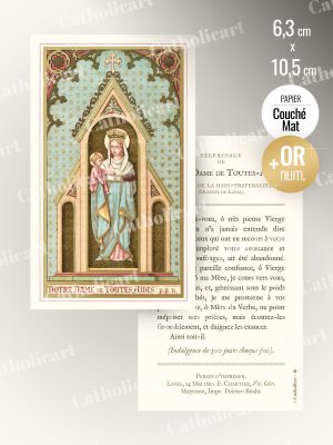 Carte de prière : Notre Dame de Toutes Aides (63x105mm Recto/Verso)