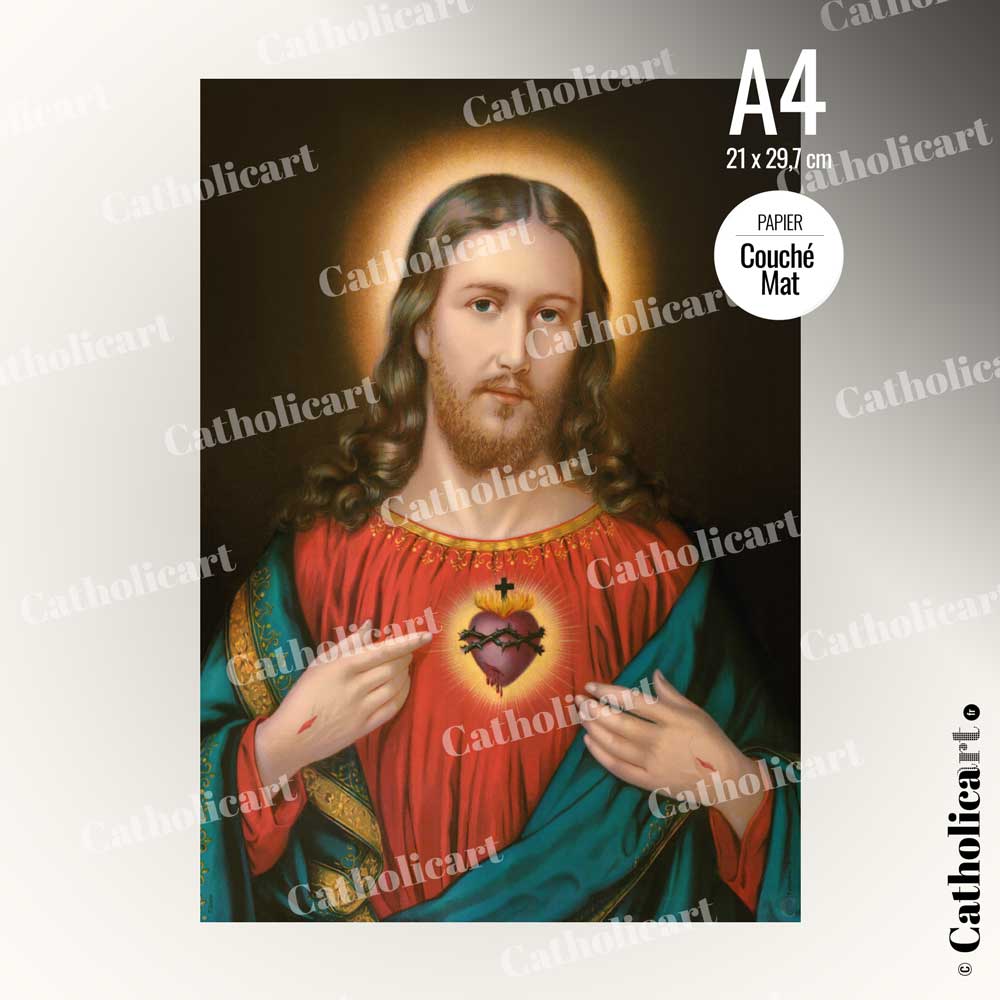 Débardeur Catholique Sacré-Cœur De Jésus - T-shirt Homme/Femme, Coton Léger, Coupe Classique - Pour Dévotion Ou Style Religieux
