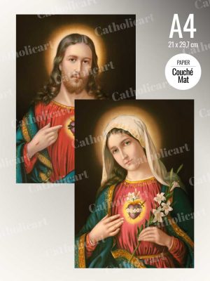 Sacré Coeur de Jésus & Coeur Immaculé de Marie (A4)