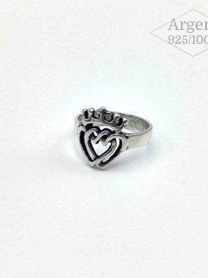 Bague Sacré Coeur et Coeur Immaculé – Argent 925