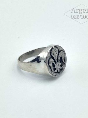Chevalière Fleur de Lys- Argent 925
