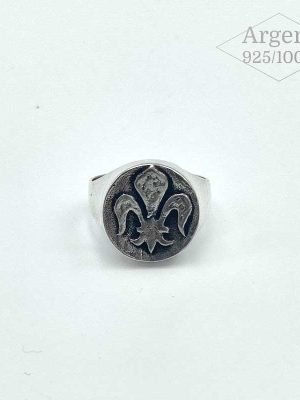 Chevalière Fleur de Lys- Argent 925