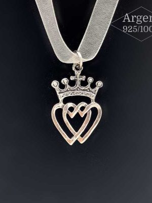 Pendentif Sacré Coeur et Coeur Immaculé – Argent 925